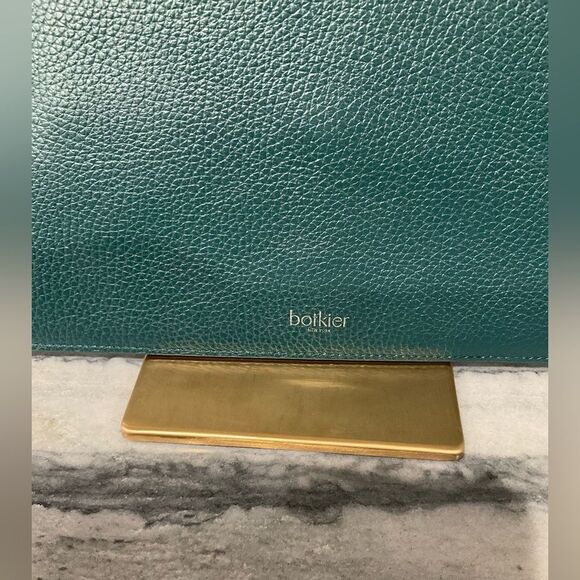 Botkier Valentina Green Leather Envelope Flap Clutch Wallet - Picture 5 of 6